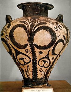 Vaso com decoração floral, de Micenas, 1500-1400 aC (cerâmica)